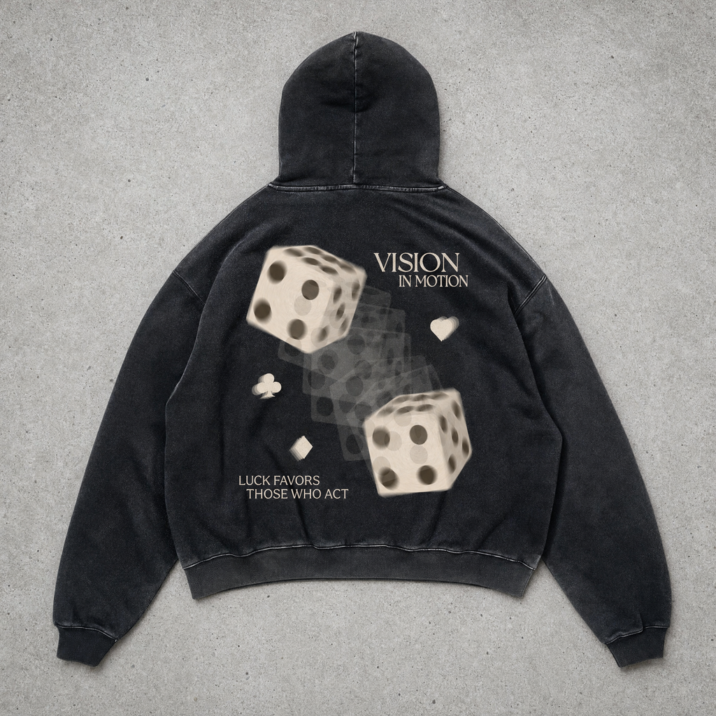 Lucky Dice Hoodie — flat lay, back