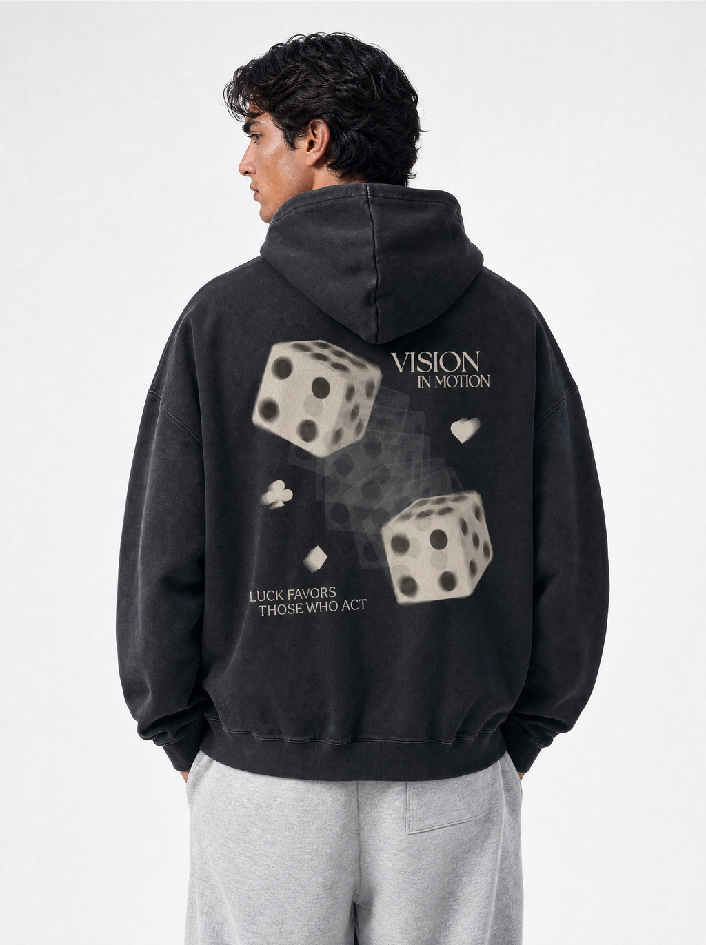 Lucky Dice Hoodie — model, back