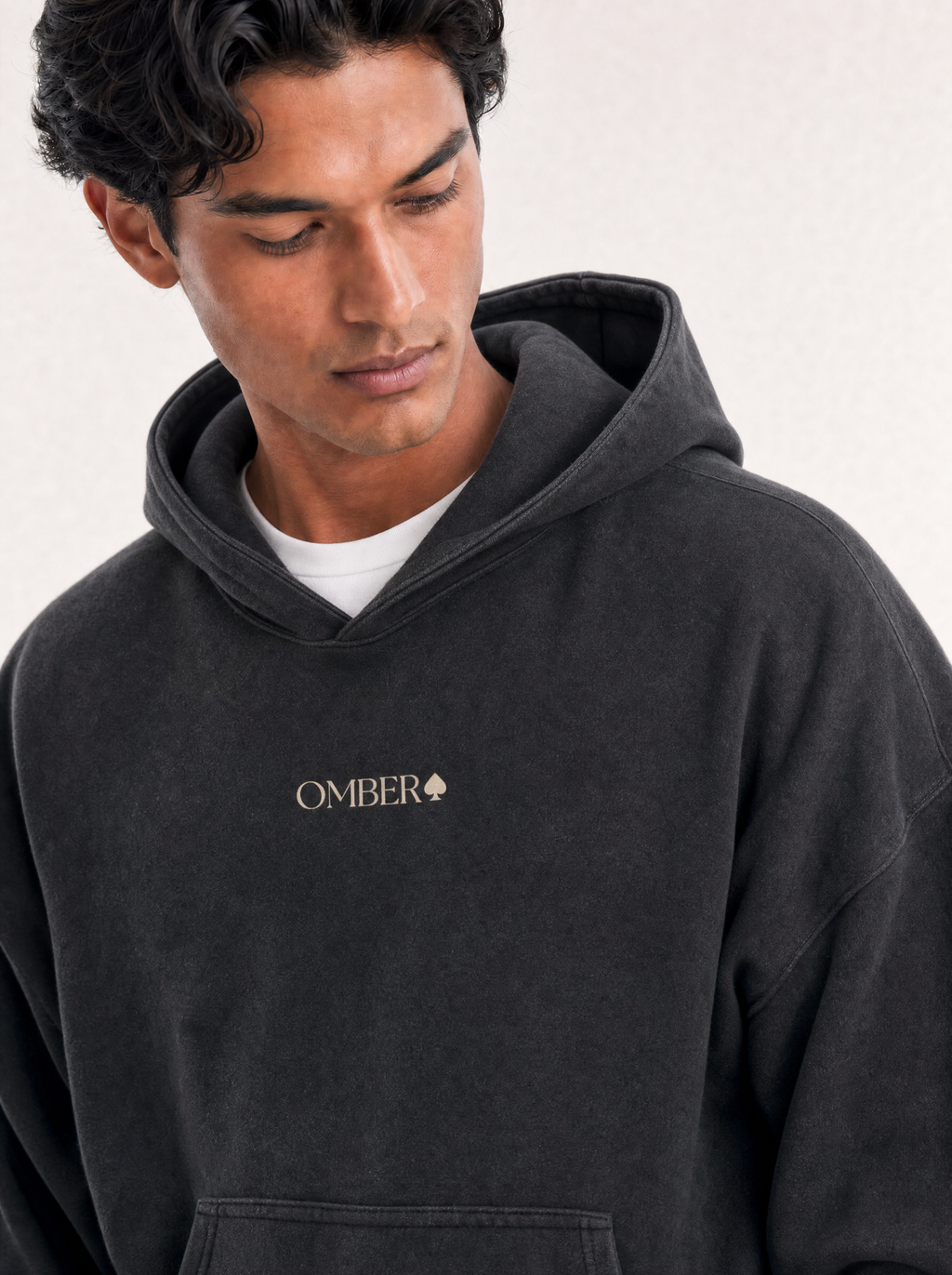 Lucky Dice Hoodie — chest wordmark detail