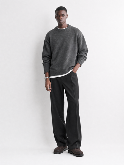 No. 04 — Crewneck Sweater | Heather Grey — campaign