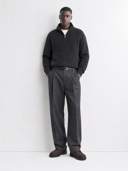 No. 05 — Quarter-Zip Knit | Charcoal — campaign