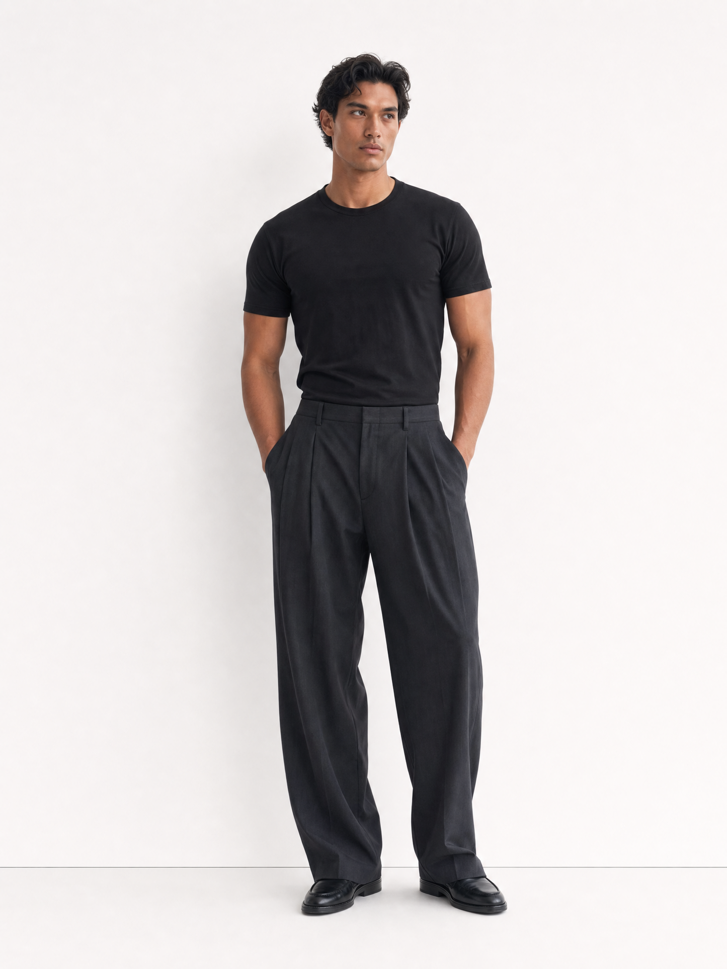 No. 07 — Pleated Trouser | Charcoal — campaign