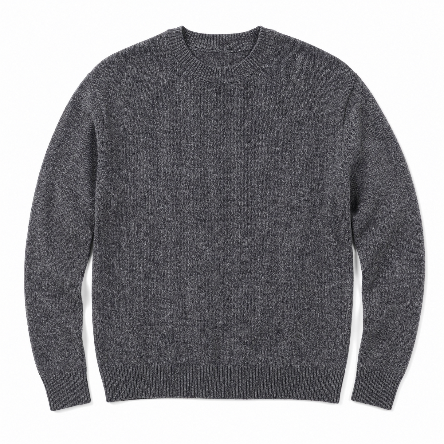 No. 04 — Crewneck Sweater | Heather Grey — flat lay