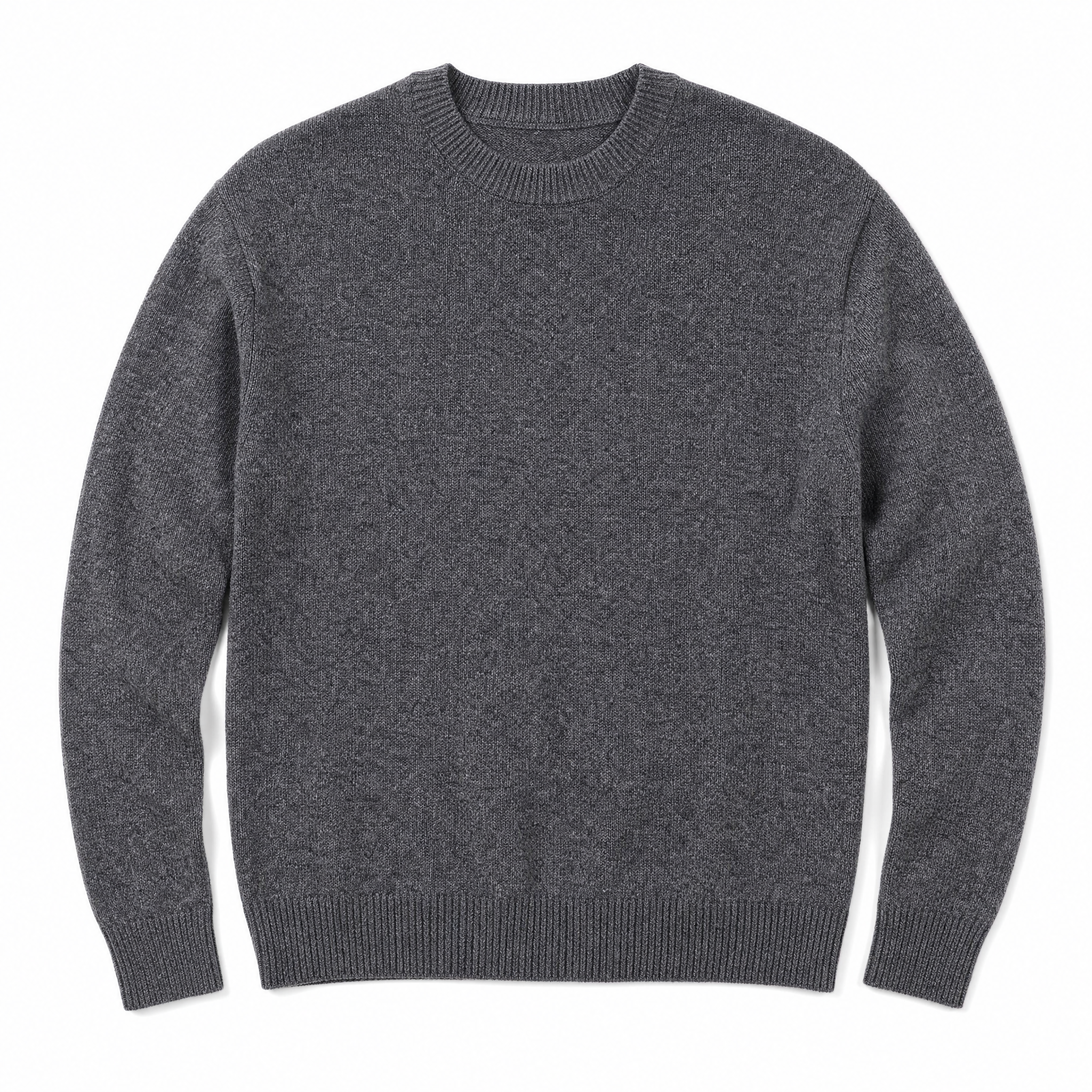 No. 04 — Crewneck Sweater | Heather Grey — flat lay