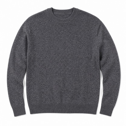 No. 04 — Crewneck Sweater | Heather Grey — flat lay