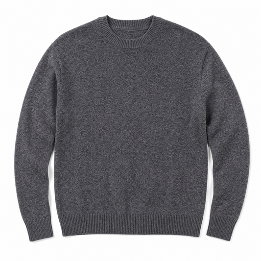 No. 04 — Crewneck Sweater | Heather Grey — flat lay