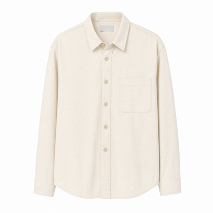 No. 06 — Overshirt | Ecru — flat lay