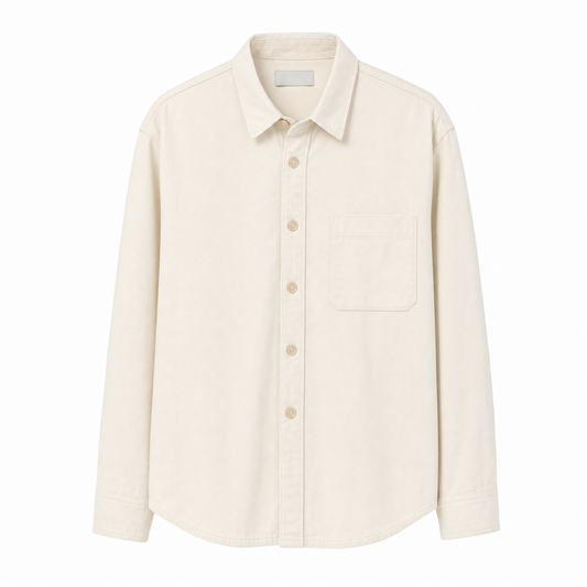 No. 06 — Overshirt | Ecru — flat lay