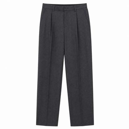 No. 07 — Pleated Trouser | Charcoal — flat lay