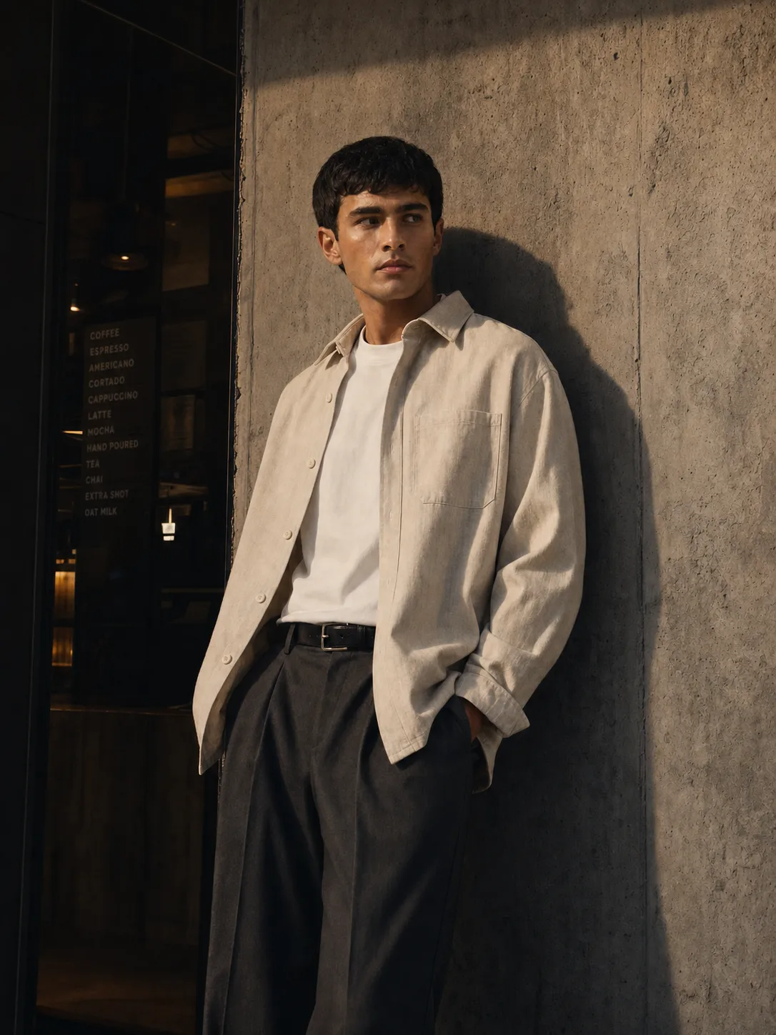 Omber Fall Drop 01 lifestyle — warm cafe lean