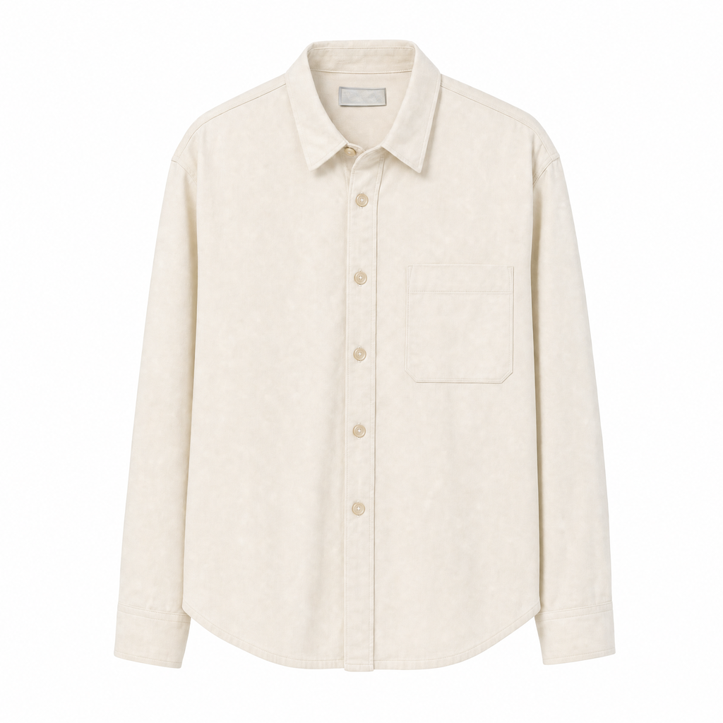 No. 06 — Overshirt | Ecru — flat lay