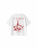 À Table Tee | White — flat lay