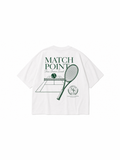 Match Point Tee | White — flat lay