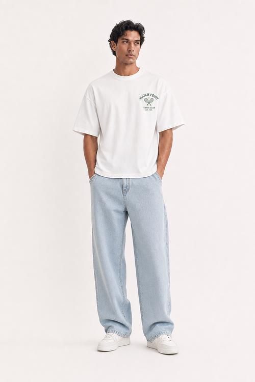 Match Point Tee | White — model, front